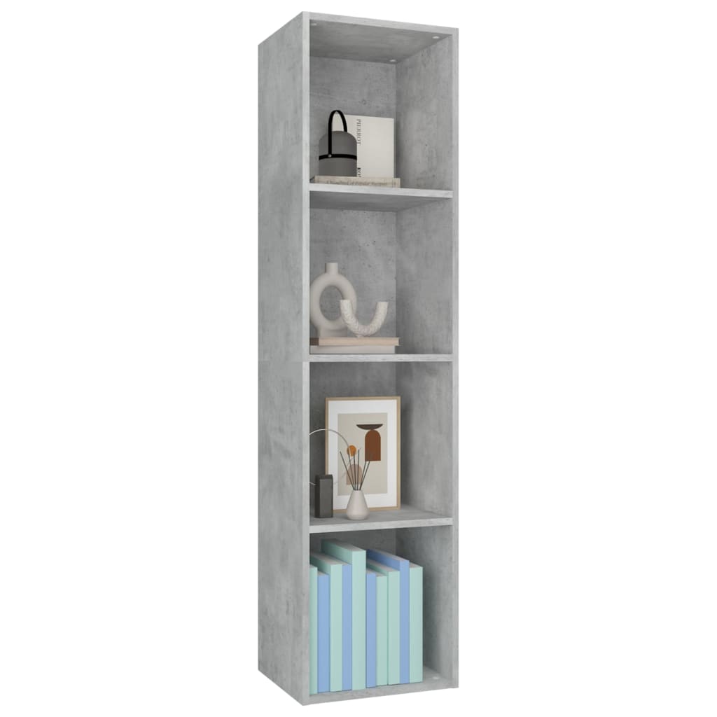 Book Cabinet/TV Cabinet Concrete Grey 36x30x143 cm Engineered Wood